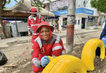 Veolia llega a la comunidad Ciudadela 2000 con la ecotienda sostenible y una gran jornada de limpieza
