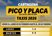 Esta es la nueva rotación del pico y placa para taxis en Cartagena