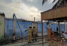 Incendio en kioscos del Hotel Arena Beach Cartagena fue controlado por el Cuerpo Oficial de Bomberos
