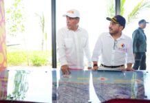 Alcalde Dumek Turbay y contralor Jorge Laverde visitan proyecto de Protección Costera en Bocagrande: en abril terminan las obras