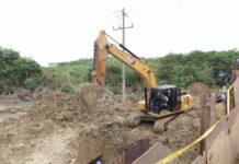 AGUAS DE CARTAGENA ALCANZA UN 55 % DE AVANCE EN LA REPARACIÓN DE UNA TUBERÍA DE 45 PULGADAS EN PASACABALLOS