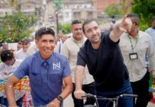 ¡Meta cumplida! Nairo Quintana estrenó junto al gobernador Yamil Arana una nueva calle en La María