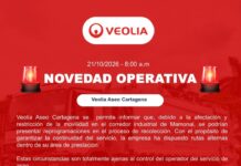 Alerta Informativa: Veolia Informa sobre afectación en el servicio por restricción de movilidad en Mamonal
